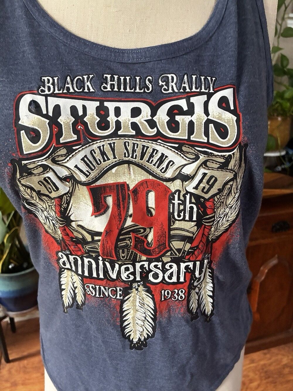 Sturgis 79th Anniv Rally Tank Top T Shirt Motorcycle Biker Eagle Harley Medium